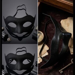 Black Masquerade Cat Eye Mask